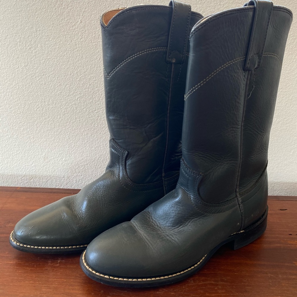 SOLD! Vintage western cowboy boots 6 blue gray